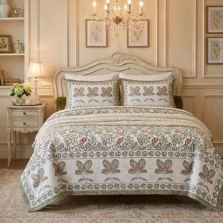 Block-print cotton textiles
